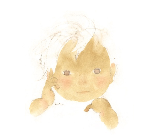 いわさきちひろ あかちゃん(絶筆) 1974年 雑誌「子どものしあわせ」1974年8月号